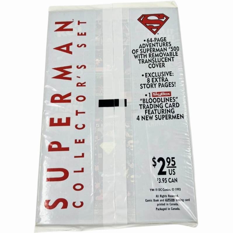 1993 Superman #500 "Death Of Superman" DC Comic White Bag w/ Card