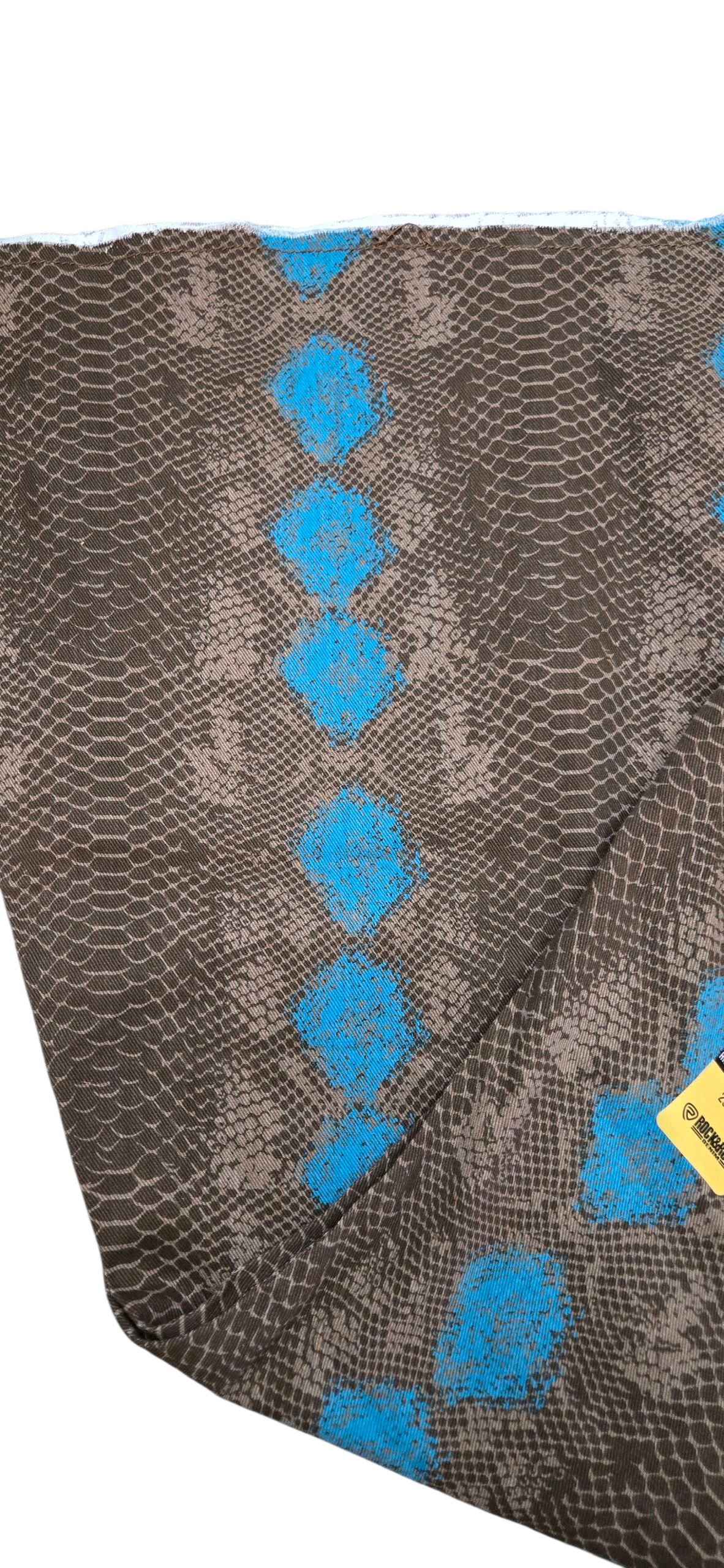 NWT *Rock & Roll Denim Ladies High Rise Brown Python Bell Botton (31x32)