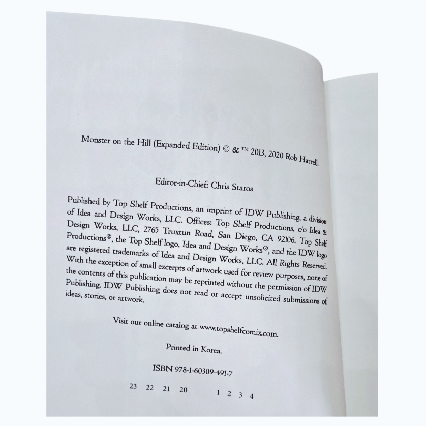 'Monster On The Hill' *Rob Harrell (2020) Expanded Edition Children Book