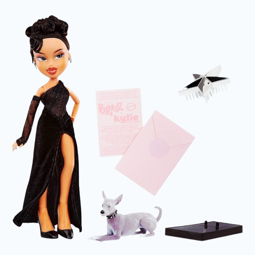NIB *BRATZ 'Kylie Jenner' Night Fashion Doll w/ Evening Gown/Dog/Poster