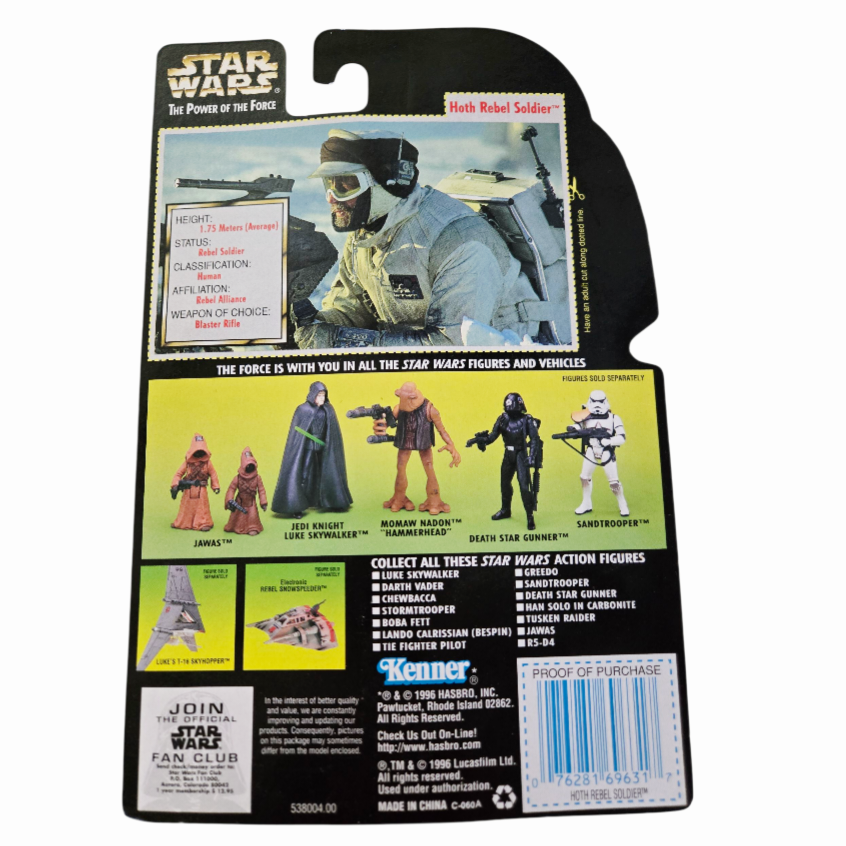 NIB *Star Wars: Power of the Force 'HOTH REBEL SOLDIER' Action Figure