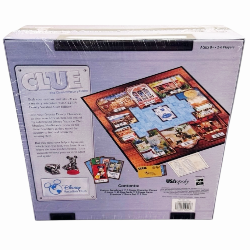 NIB *Clue Disney Vacation Club Edition Classic Mystery Board Game