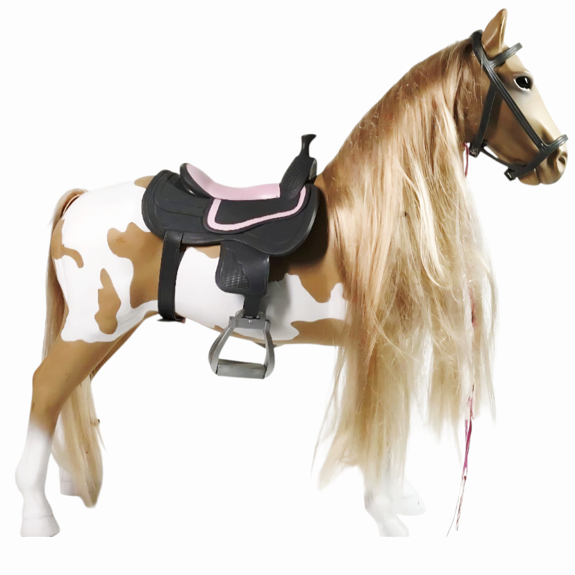 20" Palomino Paint Horse *Our Generation by Battat 'Hair Play w/ Saddle