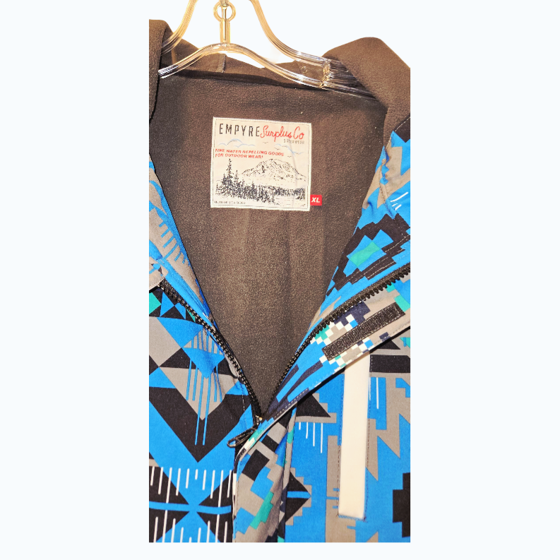NWT *EMPYRE Multicolor Hooded Jacket Blue/White Outdoor Wear (XL)