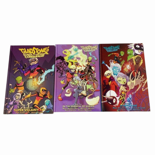Gladstone School For World Conquerors Comic  Hardcover Books Vol. #1-3