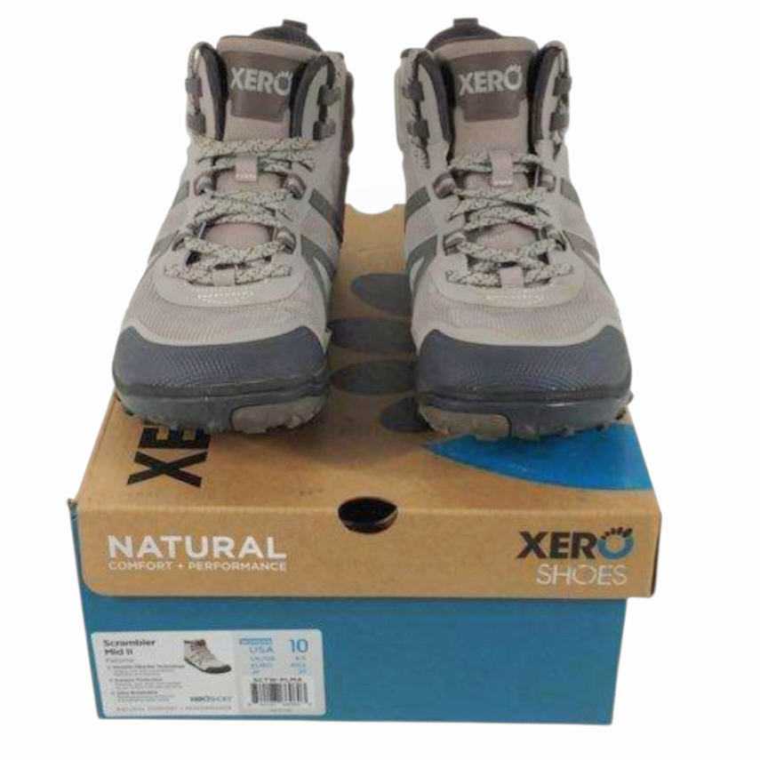 NIB *Xero Shoes Women Grey Lace-up Scrambler Mid II RR08-12 Hiking Boots (10)
