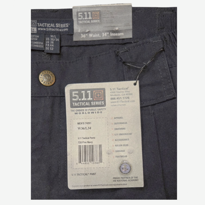 NWT *Tactical Series 5.11 Navy Canvas Pant Men (36/34)