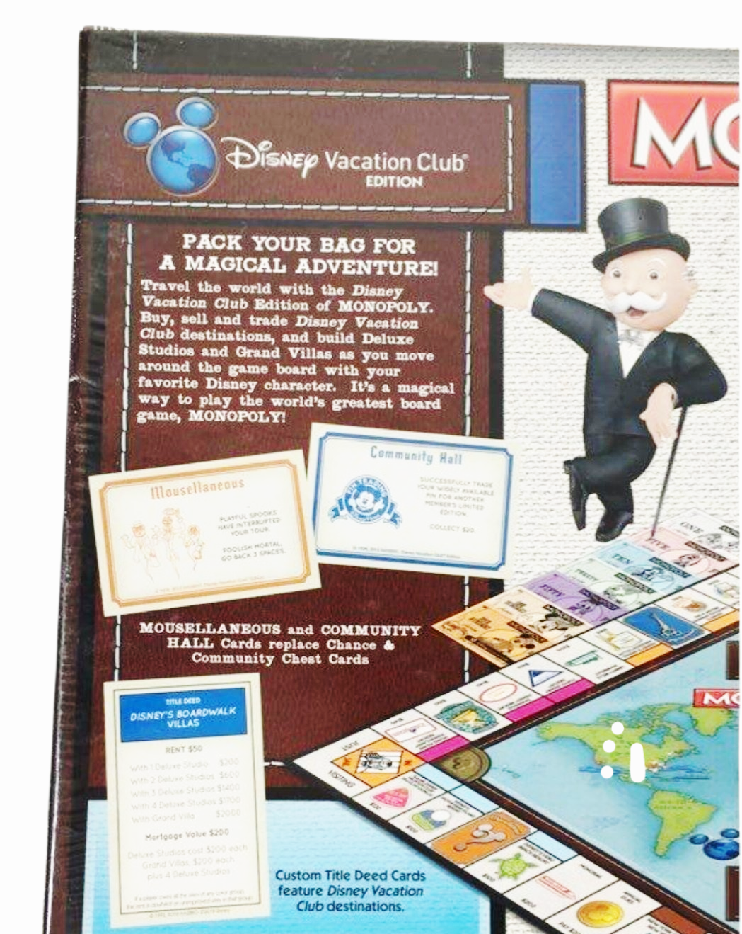 NIB *Monopoly Disney Vacation Club Edition Board Game Hasbro 2012