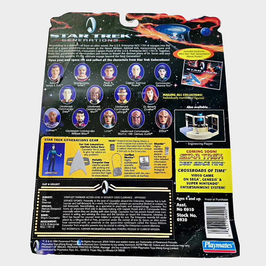 NIB *Star Trek Generations "DEANNA TROI" Action Figure Playmates 1994