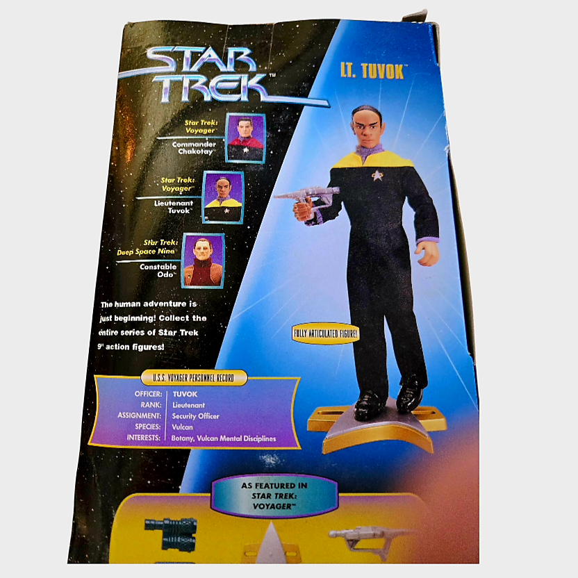 NIB *Star Trek:Warp Factor Series 1 "LT. TUVOK" 9-inch Action Figure 1997