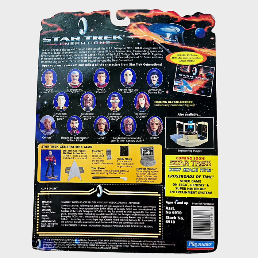 NIB *Star Trek Generations "Jean-Luc Picard" Action Figure Playmates 1994