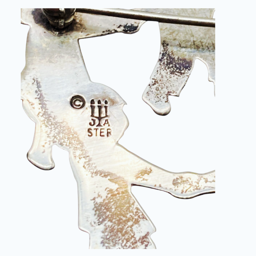 Vintage *James Avery Retired "Ring Around The Rosie" Pin 925 Sterling Silver