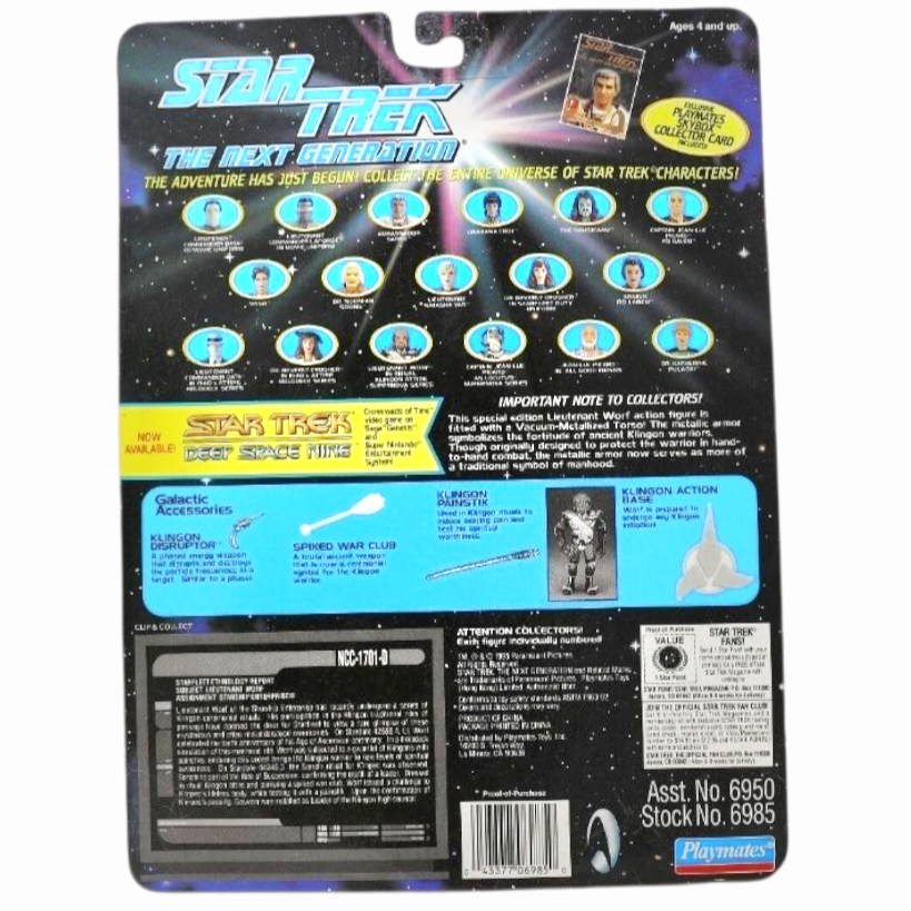 NIB *Star Trek: The Next Generation "Lieutenant Worf" Action Figure 1995