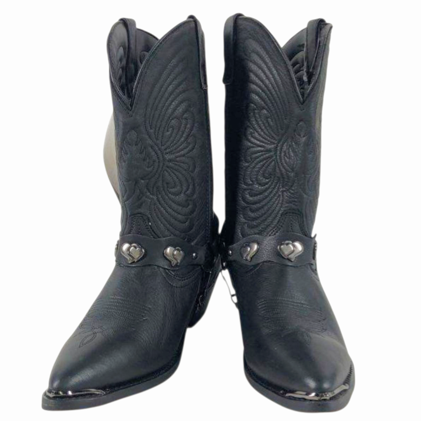 NWT *Masterson Boot Women Black Western Leather Cowboy RB7482 (11M)