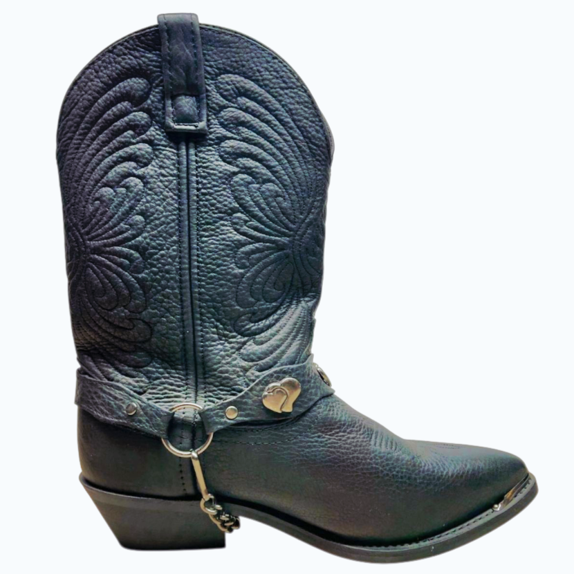 NWT *Masterson Boot Women Black Western Leather Cowboy RB7482 (11M)