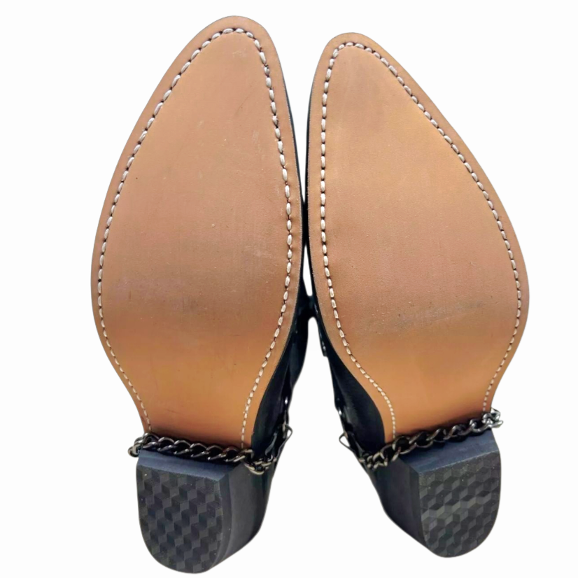 NWT *Masterson Boot Women Black Western Leather Cowboy RB7482 (11M)