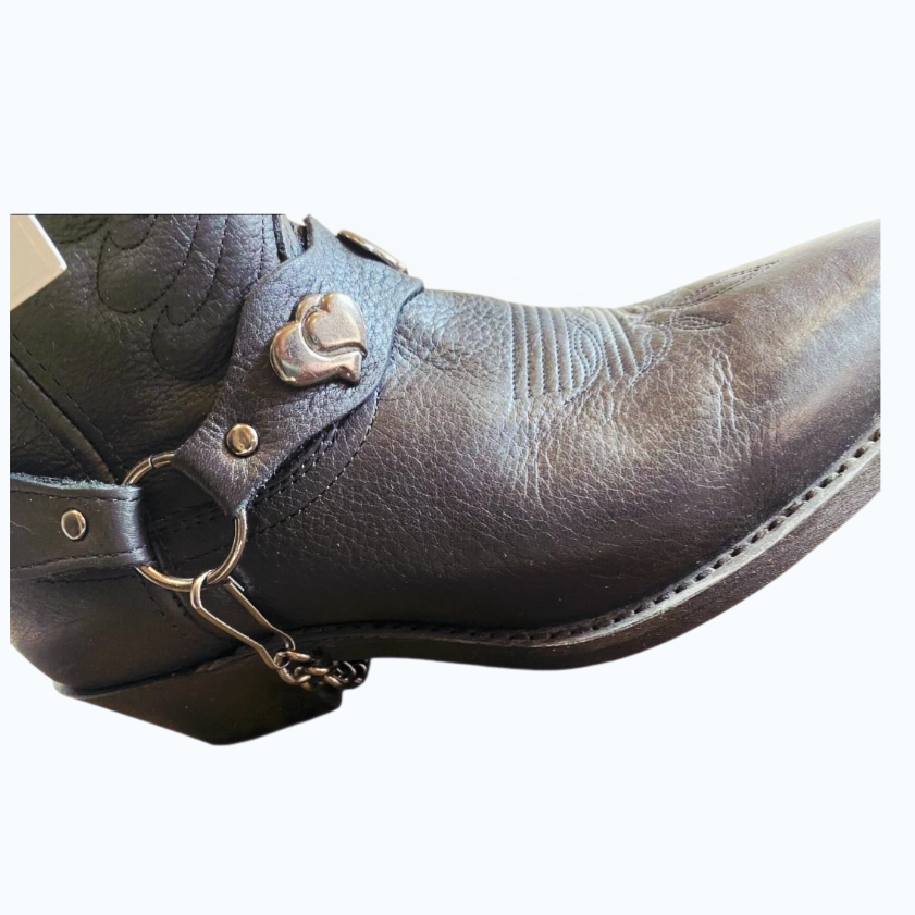 NWT *Masterson Boot Women Black Western Leather Cowboy RB7482 (11M)