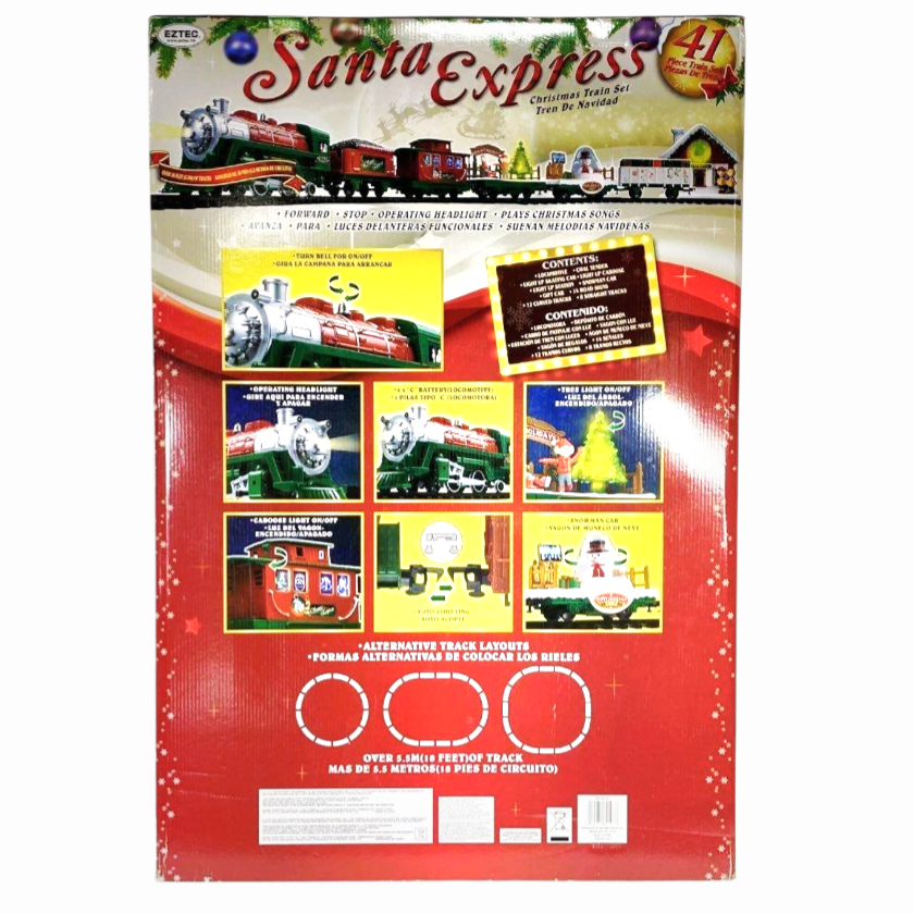 NIB *Eztec Santa Express Christmas Train Set Holiday Decor (41 Pieces)