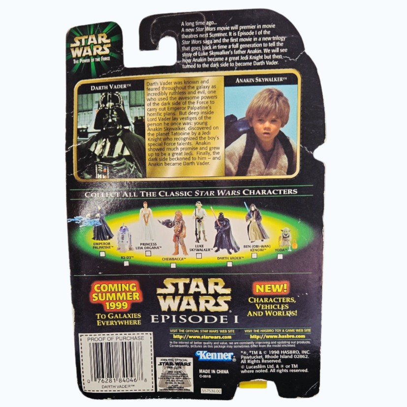 NIB *Star Wars: Power of the Force 'Darth Vader' Action Figure Ep. 1 (1998)