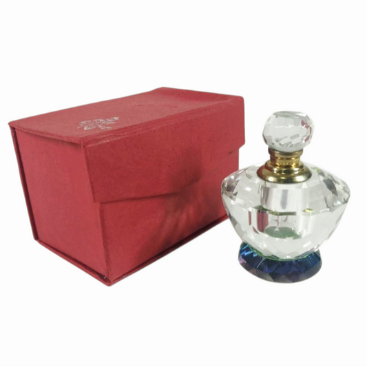 Crystal Aurora Borealis Faceted Perfume Bottle Display *Boxed