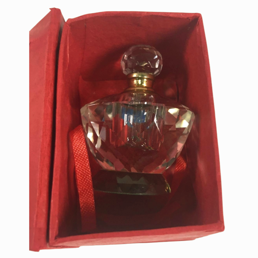 Crystal Aurora Borealis Faceted Perfume Bottle Display *Boxed