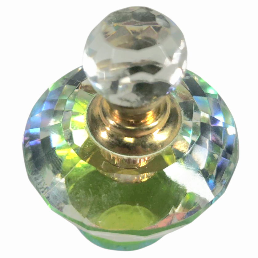 Crystal Aurora Borealis Faceted Perfume Bottle Display *Boxed