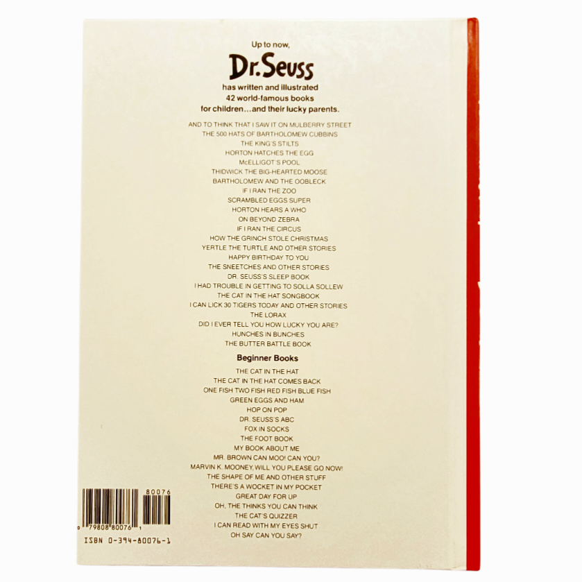 Vintage *Dr. Seuss "Happy Birthday To You!" Hardcover Book