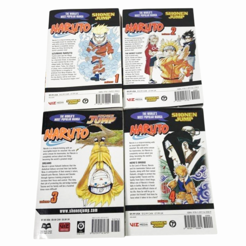Shonen Jump *NARUTO Vol. #1-4 Books Masashi Kishimoto Manga Set