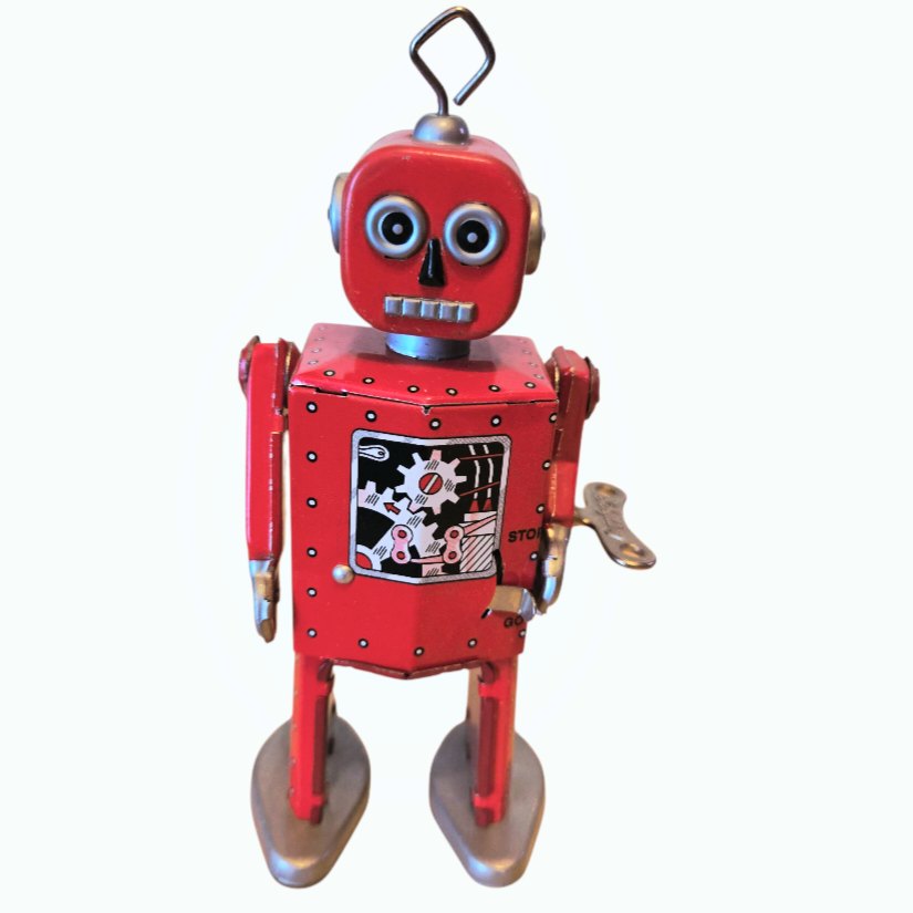 Schylling *1999 Collector Series 'Neutron Robot Man Wind-up w/ COA