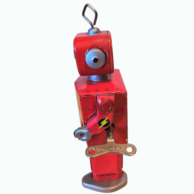 Schylling *1999 Collector Series 'Neutron Robot Man Wind-up w/ COA