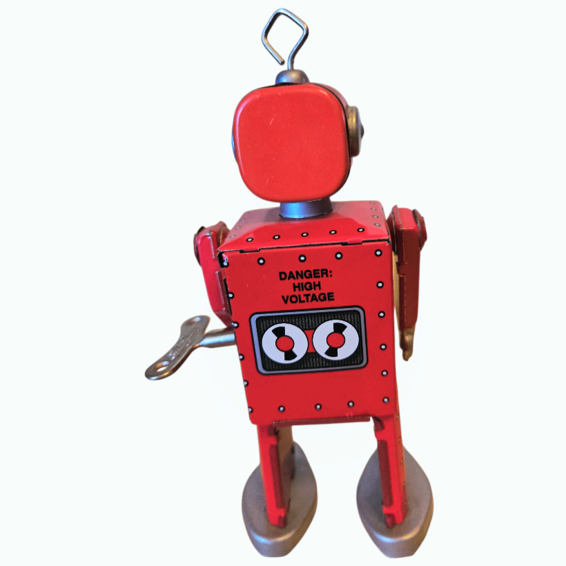 Schylling *1999 Collector Series 'Neutron Robot Man Wind-up w/ COA
