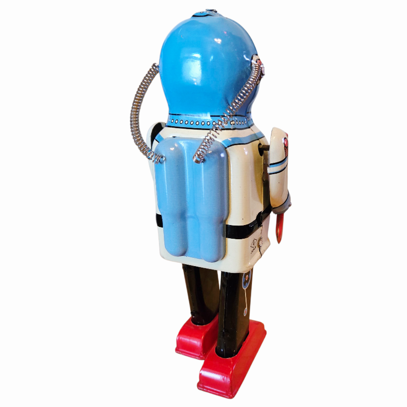 Vintage *Inter Planet Space Captain Tin Wind-up Robot by Schylling w/ Box