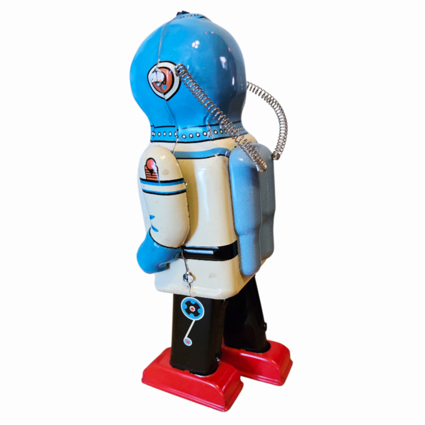 Vintage *Inter Planet Space Captain Tin Wind-up Robot by Schylling w/ Box