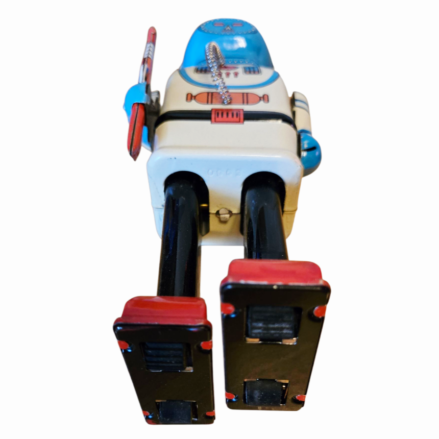 Vintage *Inter Planet Space Captain Tin Wind-up Robot by Schylling w/ Box