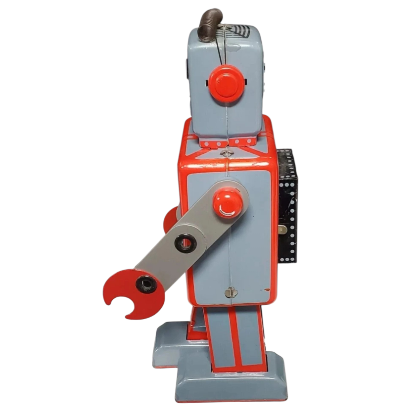 Great *Vintage Classic Tin Mechanical Wind-Up Robot in Box