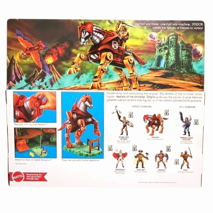 NIB *Masters of the Universe Origins Strider Heroic War Horse MOTU Mattel