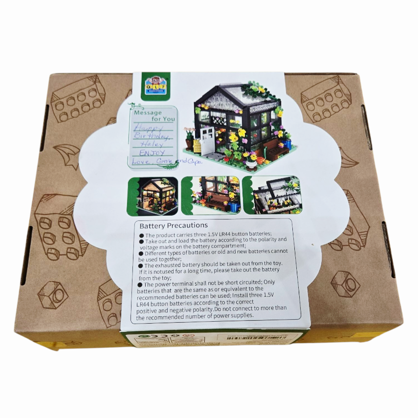 NIB *QLT Flower House Building Set Lego Friends Compatible Lights Up