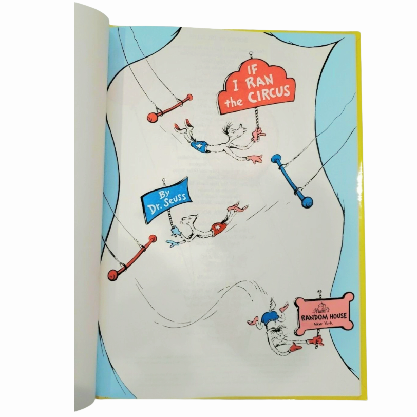 "IF I RAN THE CIRCUS" HB Book by Dr. Seuss (1956) Grolier Book Club