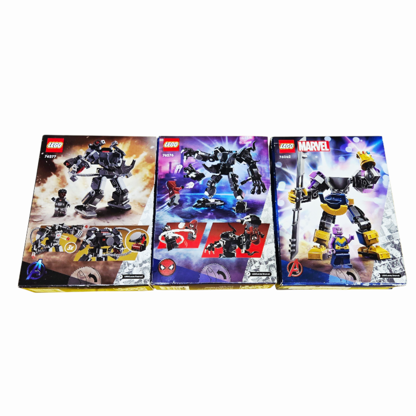 NIB *(3) Lego Marvel #76277, 76276, 76242 Thanos Venom War Machine Mech Armor