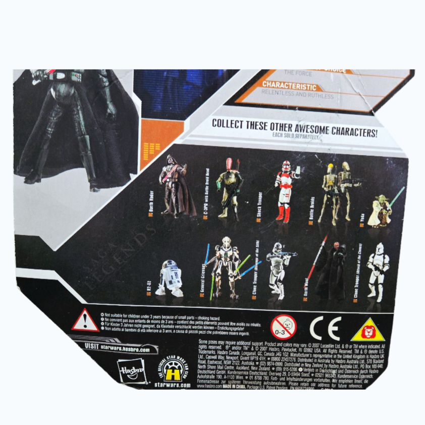 NIB *Star Wars Darth Vader 30th Anniv. Saga Legends w/ Coin/Figure 2006