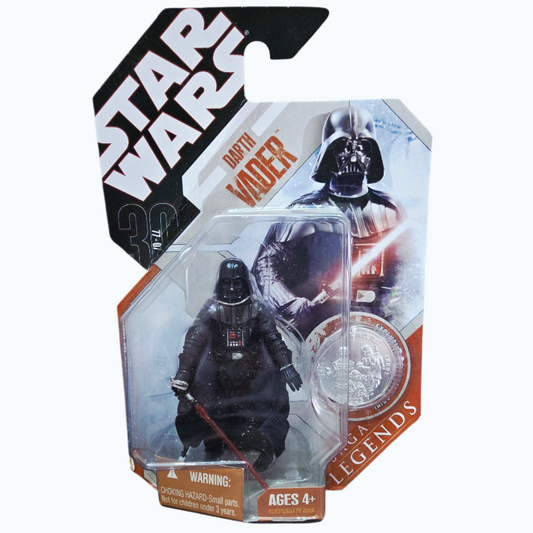 NIB *Star Wars Darth Vader 30th Anniv. Saga Legends w/ Coin/Figure 2006