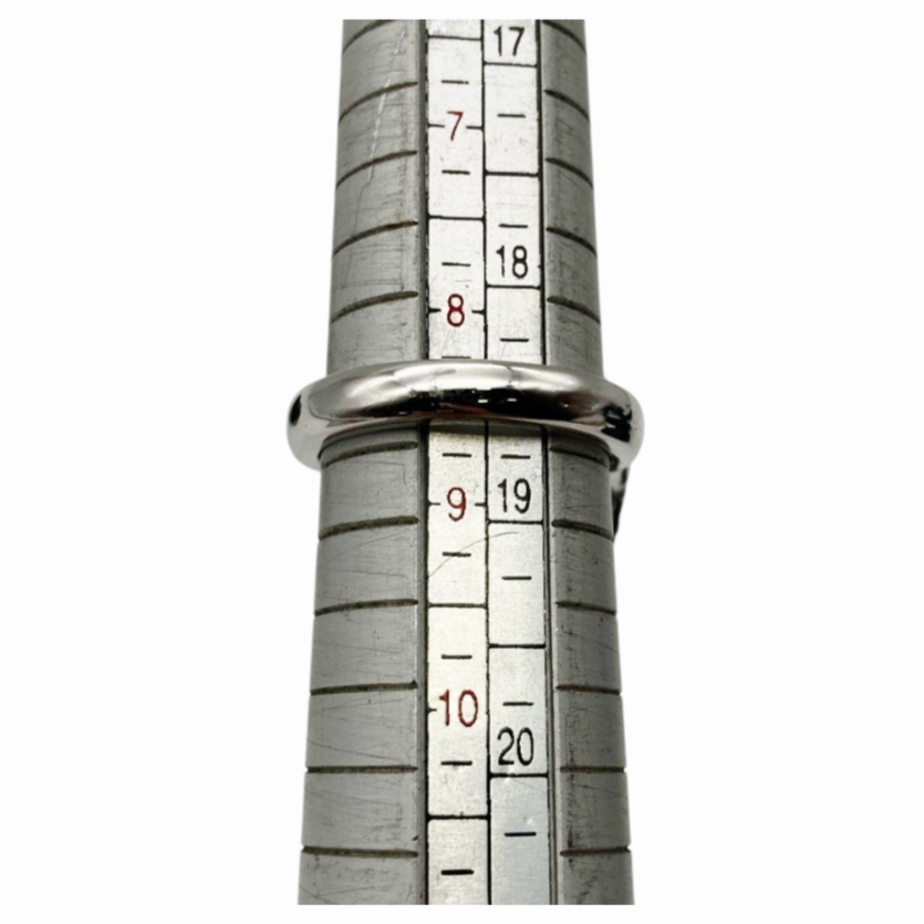 Stunning *Silver & Large Purple Amethyst Gem Stone Ring (Size 8.5)