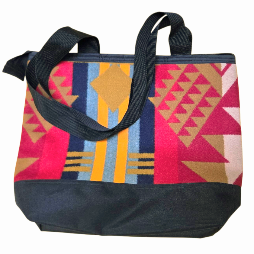 NWT *Southwest Native Designed Dual Pattern Zipper Tote HandBag by Thompson
