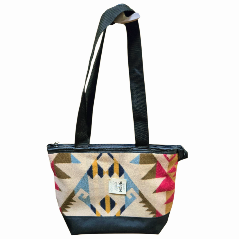 NWT *Southwest Native Designed Dual Pattern Zipper Tote HandBag by Thompson