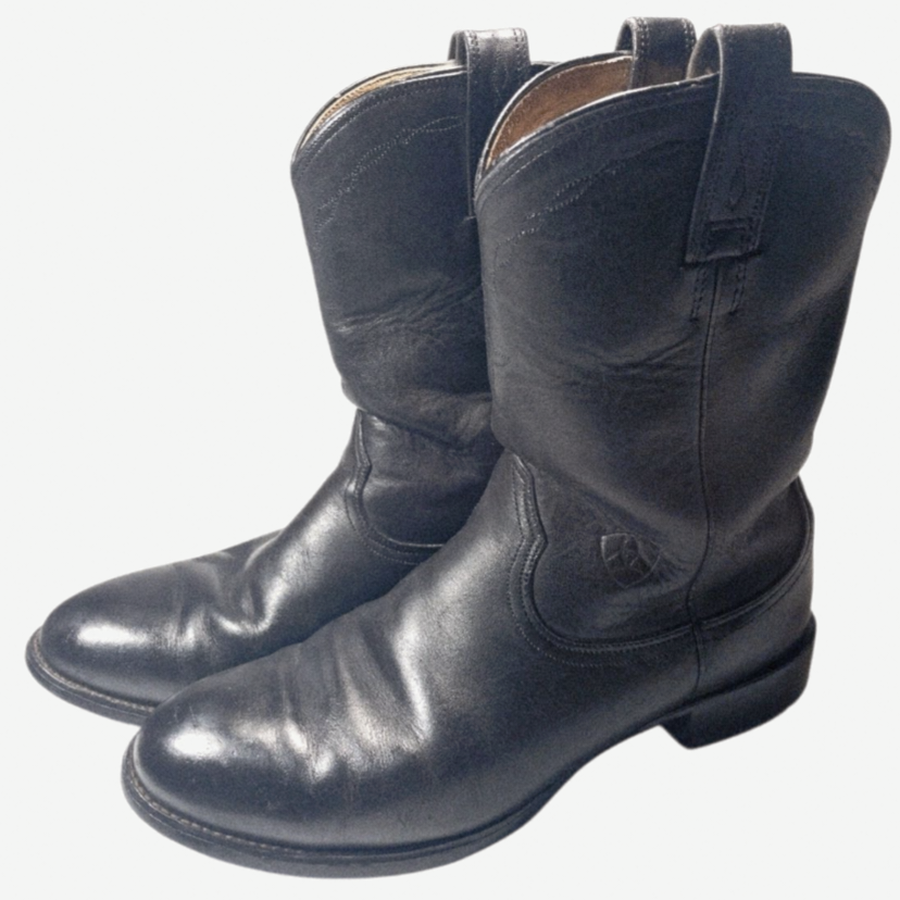 Ariat Heritage Roper Black Leather Boots 10002280 Western (Men's US 14D)