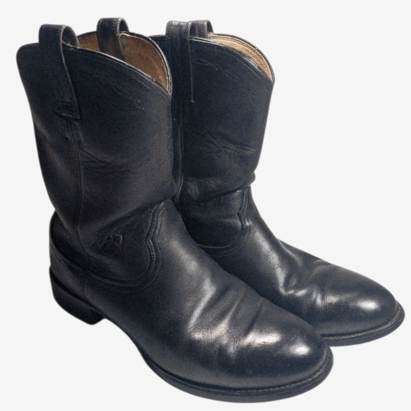 Ariat Heritage Roper Black Leather Boots 10002280 Western (Men's US 14D)