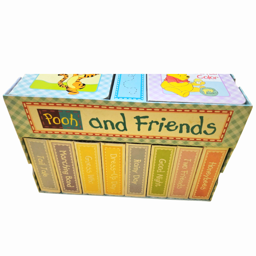Great *Pooh & Friends "Book Block" & Case (10 Mini Books Set) Hardcover 1999