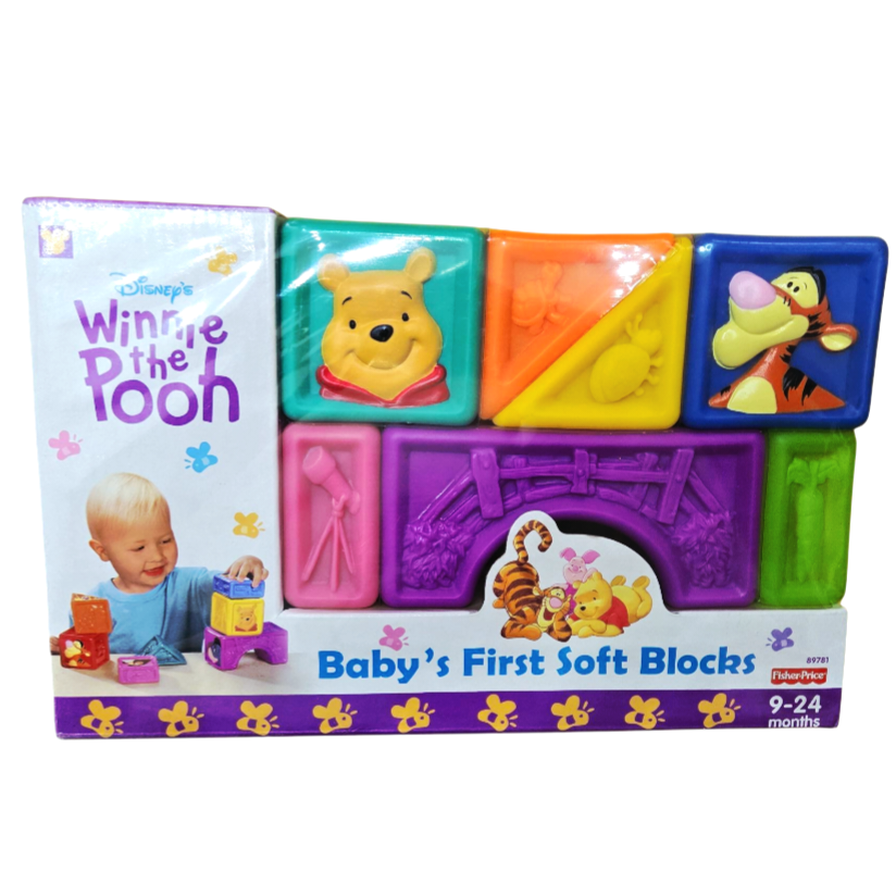 NEW *Disney's "Winnie the Pooh" Baby's First Soft Blocks 9-24 Months Vtg. #89781
