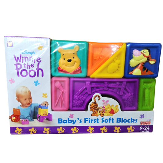 NEW *Disney's "Winnie the Pooh" Baby's First Soft Blocks 9-24 Months Vtg. #89781