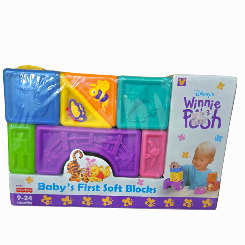 NEW *Disney's "Winnie the Pooh" Baby's First Soft Blocks 9-24 Months Vtg. #89781